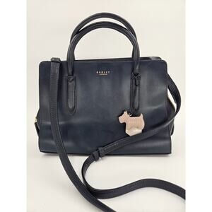 Radley London Liverpool Street Medium Leather Satchel - Dark Blue